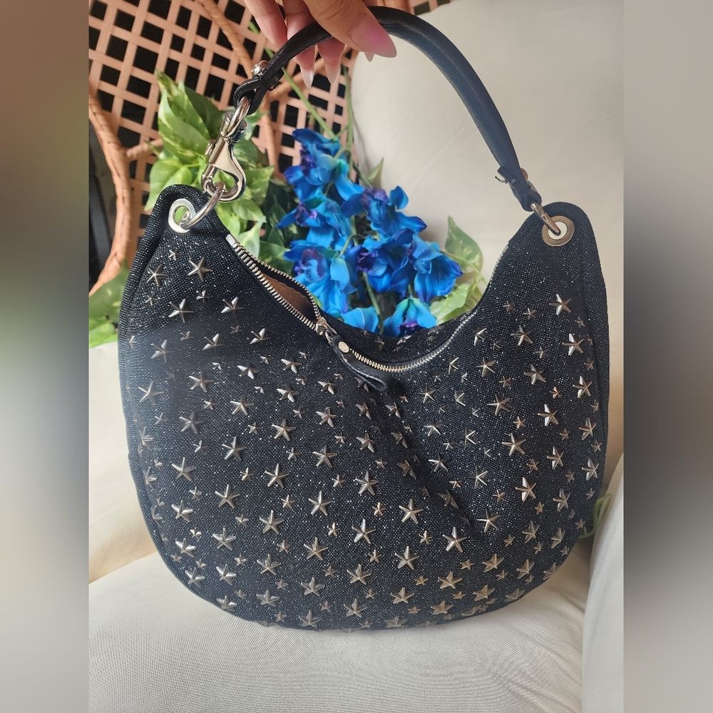 Authentic Jimmy Choo Half Moon Shoulder Bag